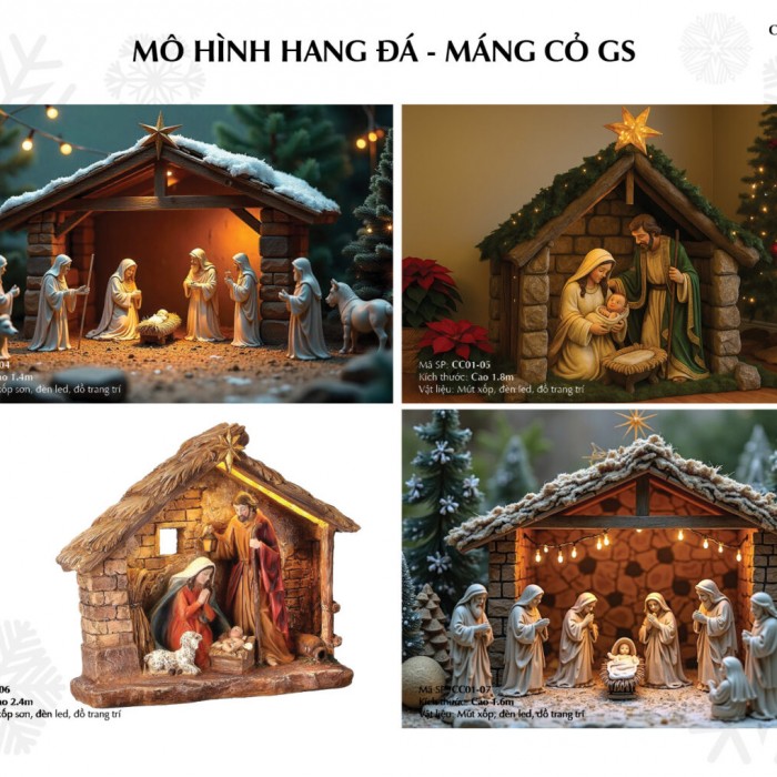 Mô Hình Hang Đá Máng Cỏ Noel